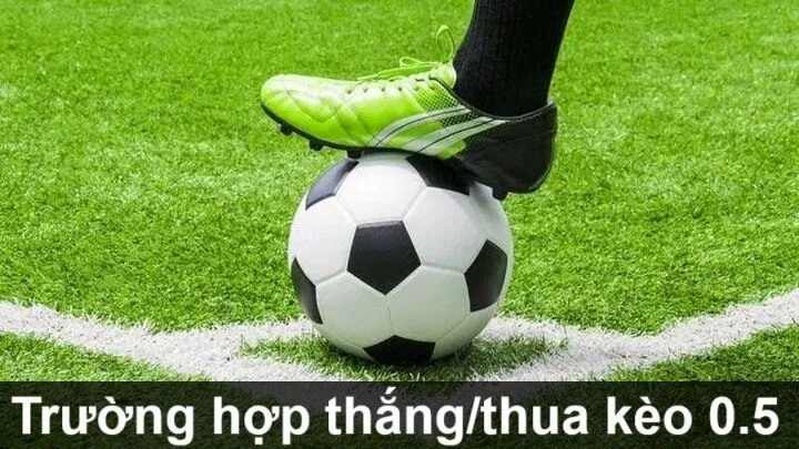 Trường hợp thắng/thua khi cược kèo chấp nửa trái